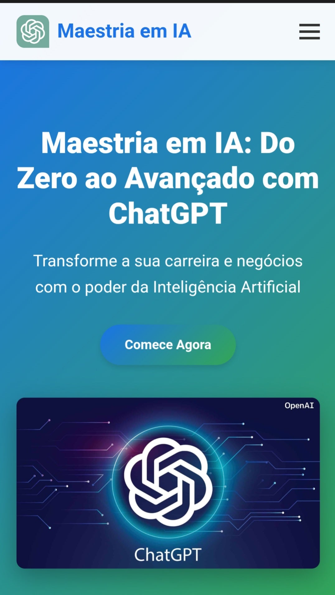 Curso "Mestria em IA" do ZERO