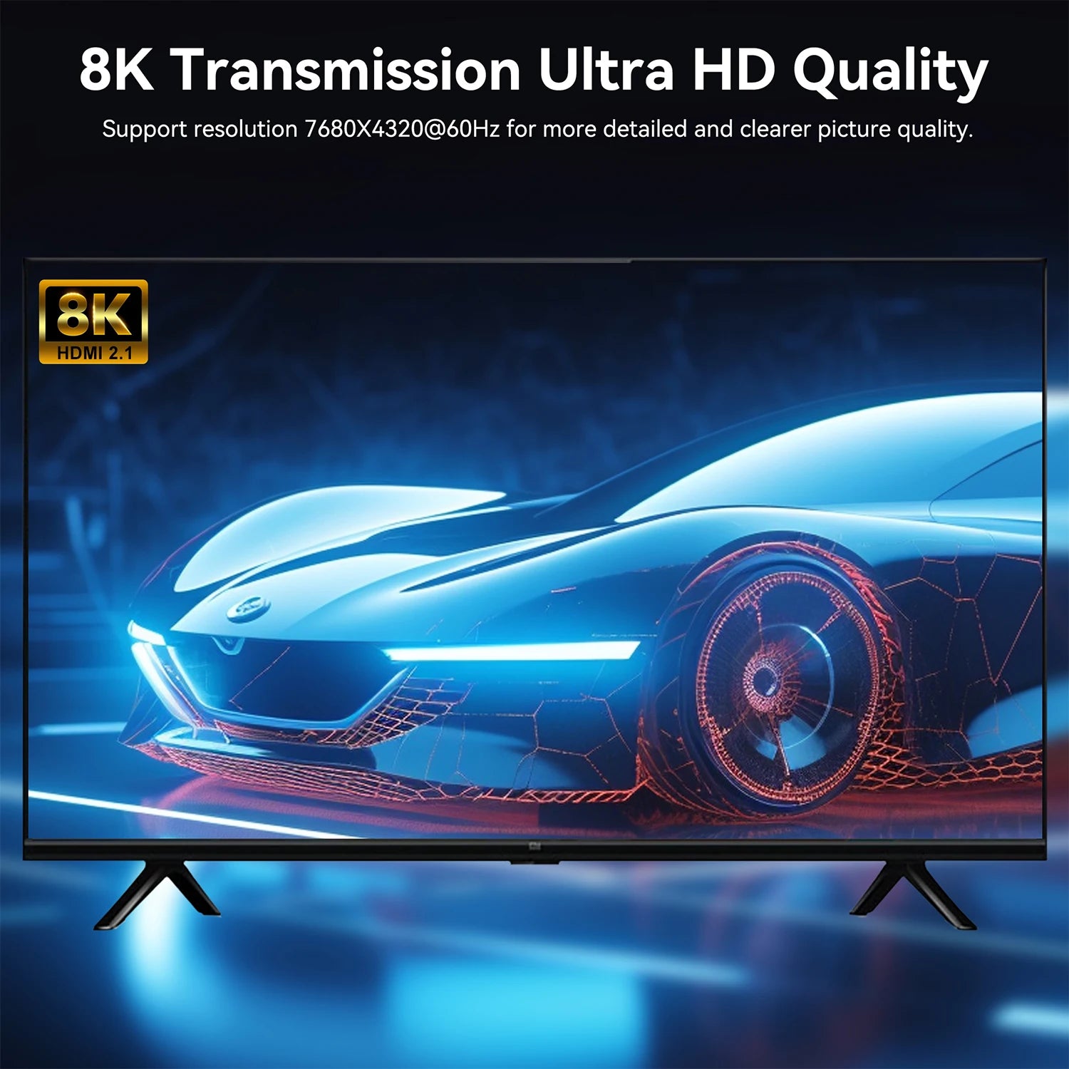 USB C to HDMI Cable 8K@60Hz 4K@120Hz Type C to HDMI-Compatible HDTV Cable for TV Converter MacBook Air iPad USB-C HDMI Adapter