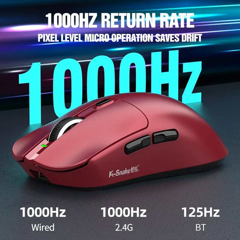 Lightweight Esports Gaming Mouse With Three-mode Wireless Bluetooth Charging And Rgb Luminous Base For Long-lasting Battery Life