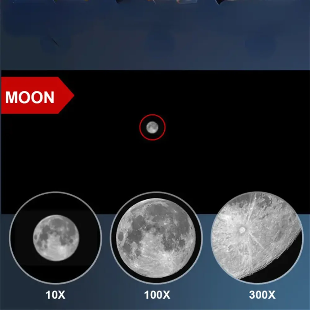 Professional HD Monocular Telescope 10-300x Zoom Long Range Portable for Hunting and Outdoor Activities