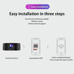Wireless WIFI Camera  HD 1080p Wireless Mini Camera Night Vision Motion Sound Detector 170 Degrees Wide Angle Micro Baby Monitor