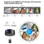Wireless WIFI Camera  HD 1080p Wireless Mini Camera Night Vision Motion Sound Detector 170 Degrees Wide Angle Micro Baby Monitor