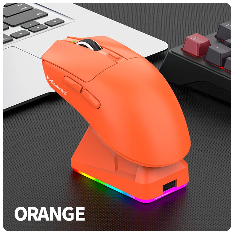 Lightweight Esports Gaming Mouse With Three-mode Wireless Bluetooth Charging And Rgb Luminous Base For Long-lasting Battery Life