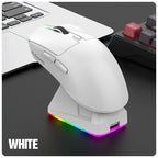 Lightweight Esports Gaming Mouse With Three-mode Wireless Bluetooth Charging And Rgb Luminous Base For Long-lasting Battery Life