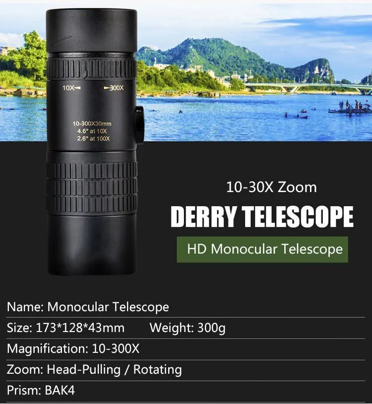 Monocular Telescopic Zoom HD Binoculars High Power Cell Phone Photo Monoculars