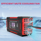 6A 12V Smart Car Battery Charger Lead-Acid Battery Red
