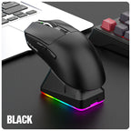 Lightweight Esports Gaming Mouse With Three-mode Wireless Bluetooth Charging And Rgb Luminous Base For Long-lasting Battery Life