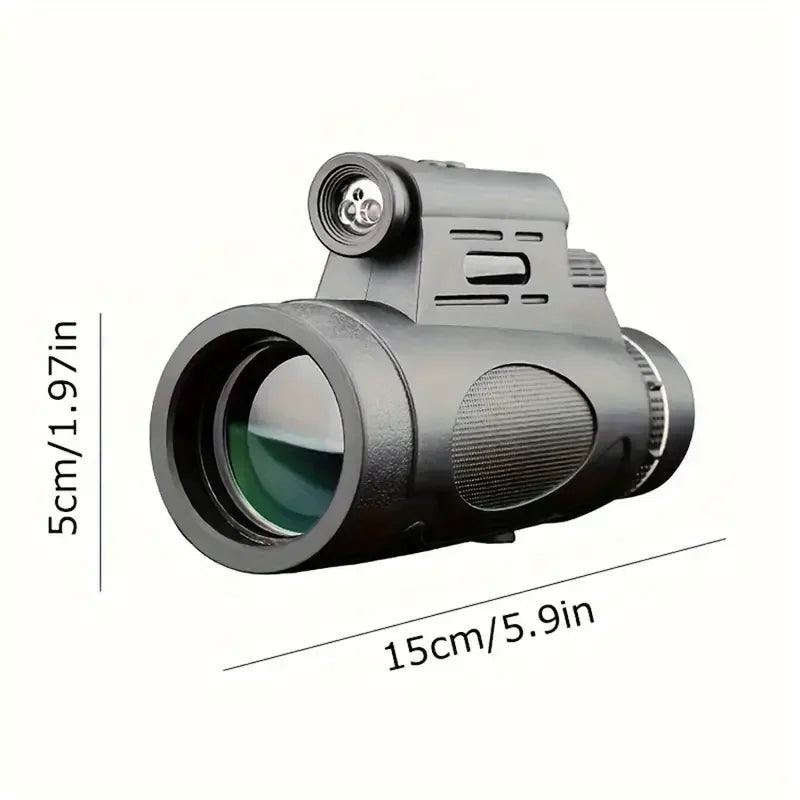 12X42 Monocular Telescope Night Spyglass High Power Dual Focus Optical Zoom Scope Long Range High Magnification