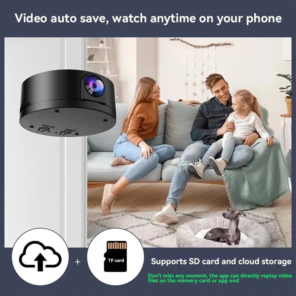 Wireless WIFI Camera  HD 1080p Wireless Mini Camera Night Vision Motion Sound Detector 170 Degrees Wide Angle Micro Baby Monitor