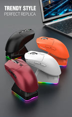 Lightweight Esports Gaming Mouse With Three-mode Wireless Bluetooth Charging And Rgb Luminous Base For Long-lasting Battery Life