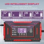 6A 12V Smart Car Battery Charger Lead-Acid Battery Red