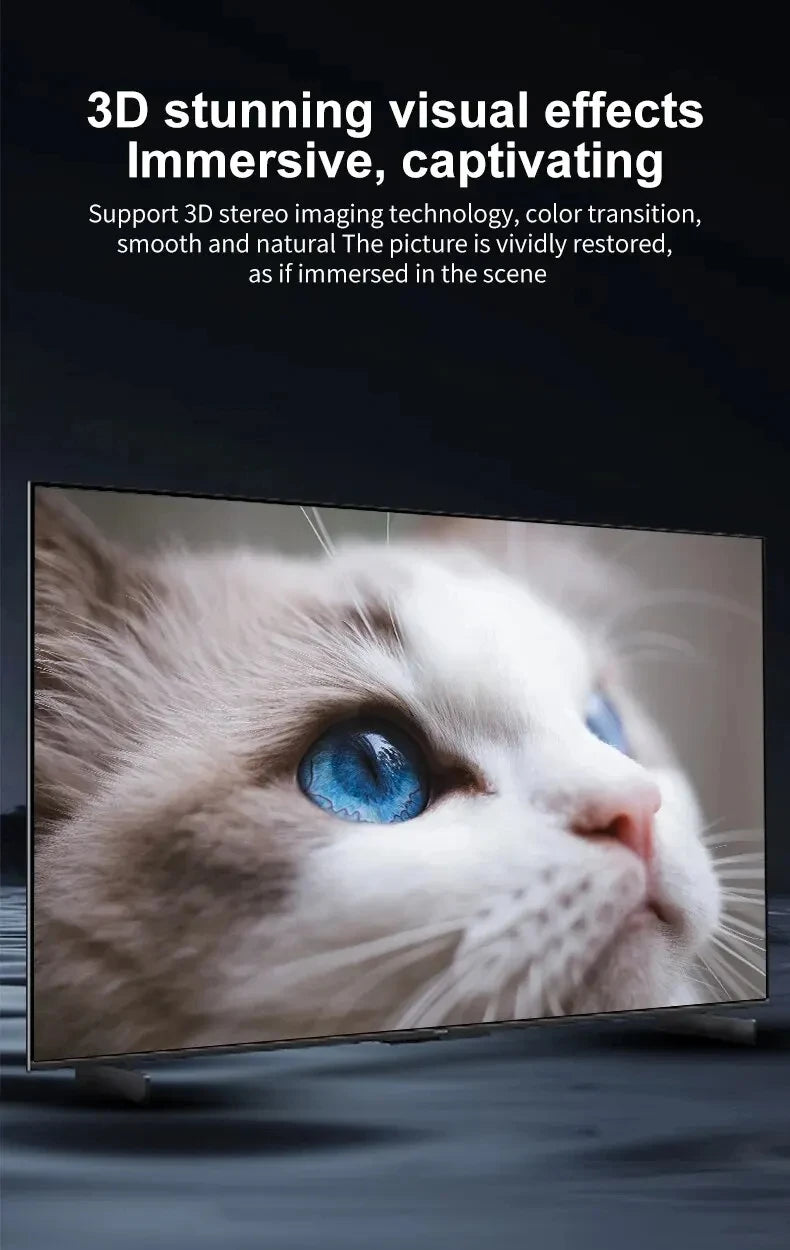 4K 60Hz HD Video Conversion Cable Typec To Hdmi Same Screen Cable TV Computer 2 Meters Braided Screen Projection Cable