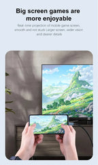 4K 60Hz HD Video Conversion Cable Typec To Hdmi Same Screen Cable TV Computer 2 Meters Braided Screen Projection Cable