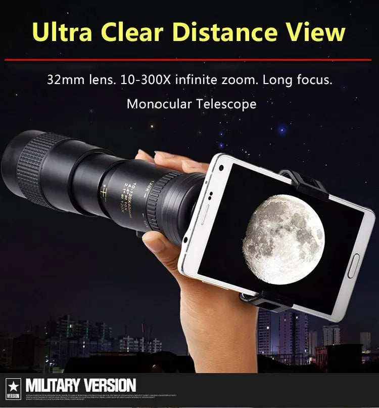 Monocular Telescopic Zoom HD Binoculars High Power Cell Phone Photo Monoculars