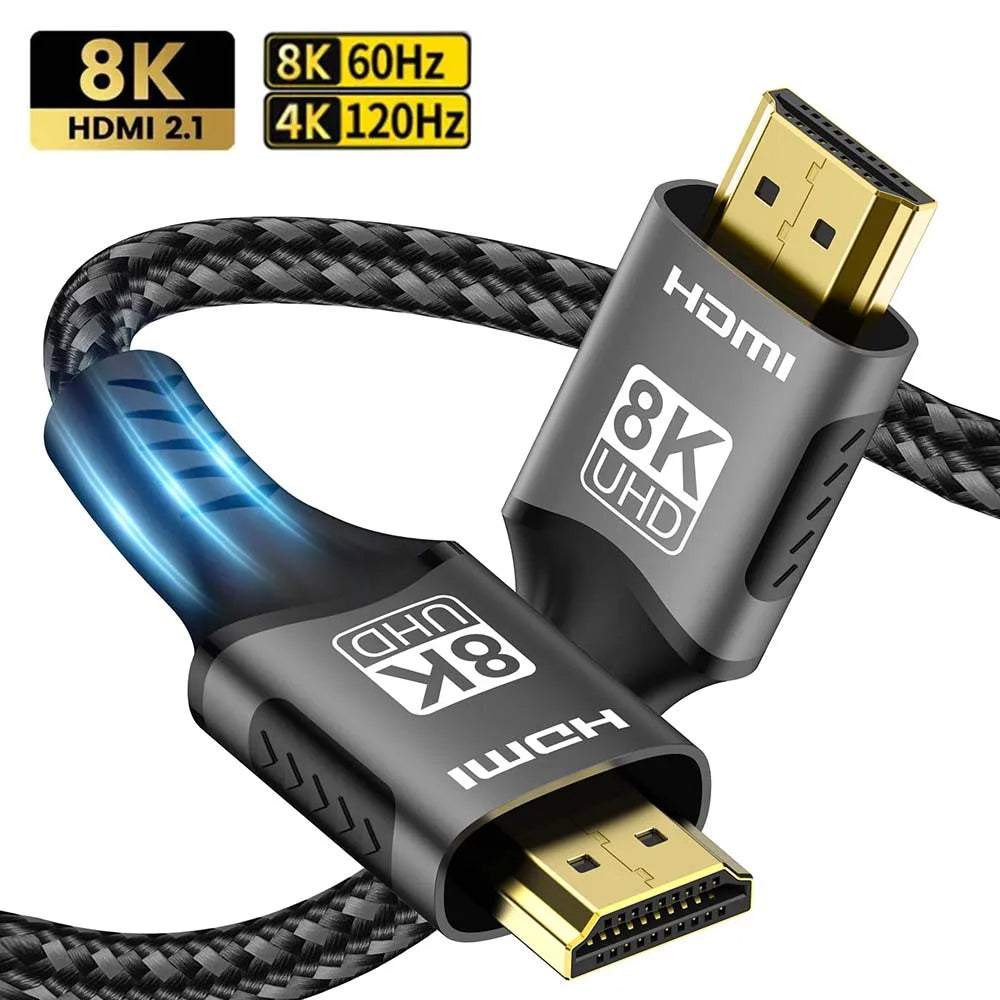 HDMI-compatible Cable HDMI 2.0 4K 60HZ HDMI Cable 6.6FT，18Gbps High Speed2.0 Braided Cord Compatible TV PS3/4 Projector 1m 2m 3m